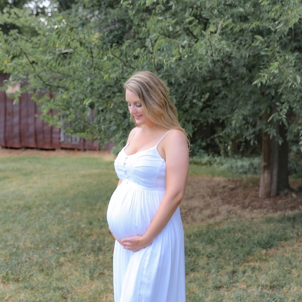 White maternity dress